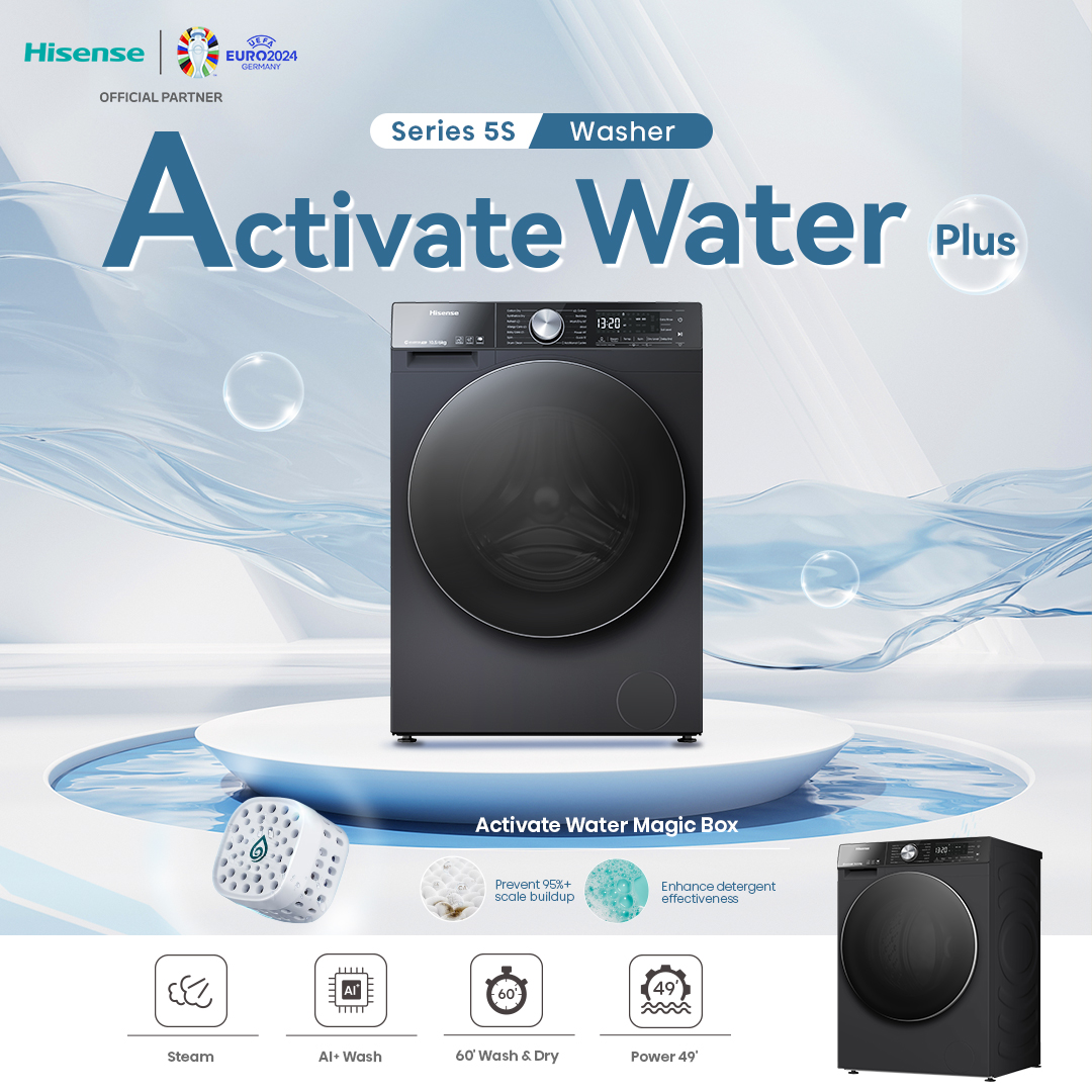 Hisense WD5S1245BB 12KG Front Load Wash & Dry Washing Machine - Image 4