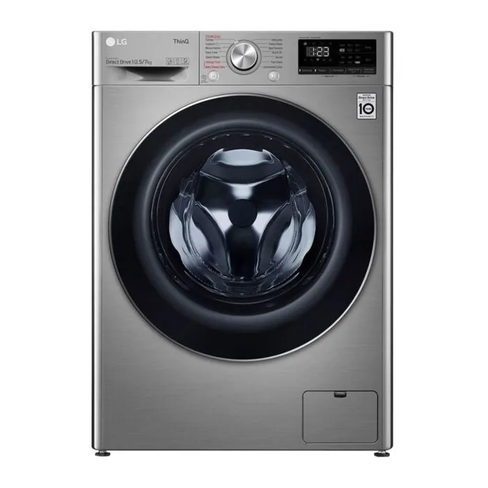 LG 10.5kg/7kg Washer Dryer Silver - F4V5RGP2T - Image 4