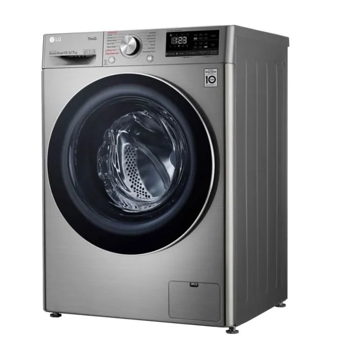 LG 10.5kg/7kg Washer Dryer Silver - F4V5RGP2T - Image 3